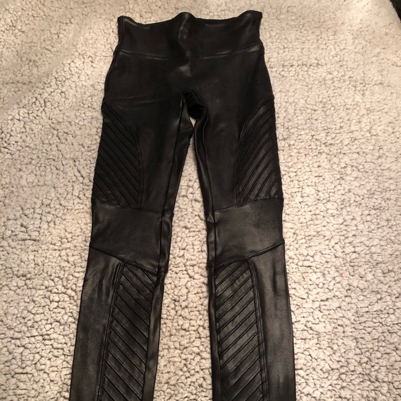 Spanx Faux Leather Moto Leggings size XS - Picture 1 of 6